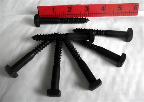 black square head coach screws.
